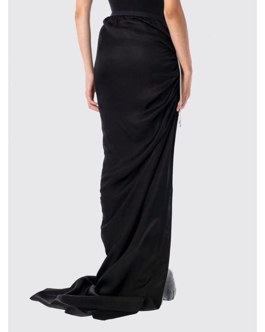 Rick Owens Black Maxi Skirts