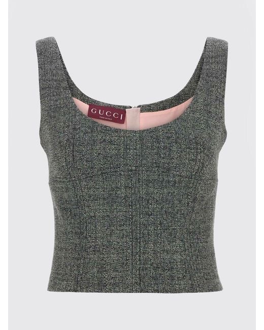 Gucci Black Wool Crop Top