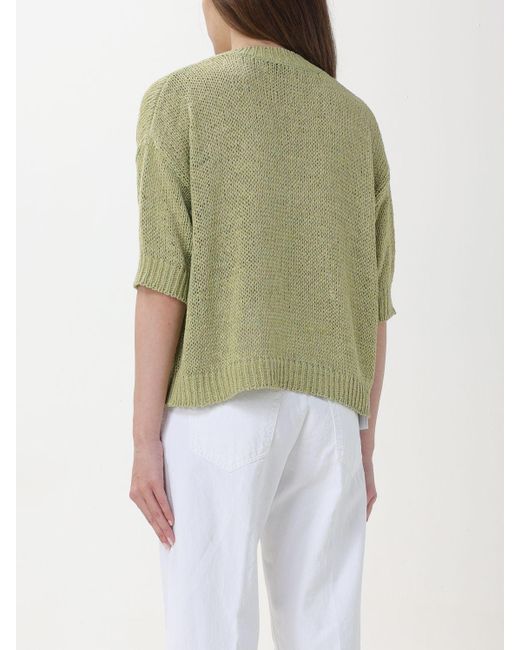 Maglione in maglia di cotone di Roberto Collina in Green