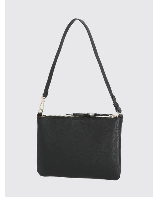 Coccinelle Black C-Easy Hammered Leather Pouch