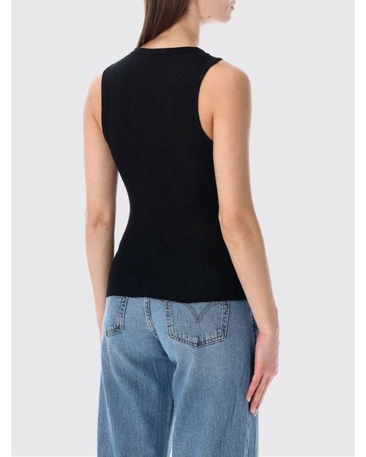 James Perse Black Slim Fit Off-The-Shoulder Cotton And Cashmere Top