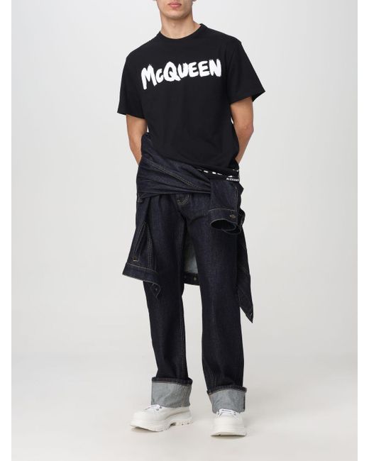 Alexander McQueen T-shirt in Black für Herren
