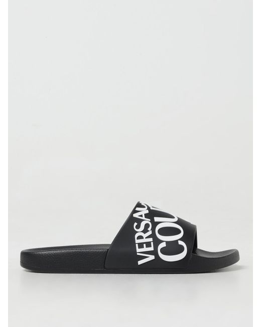 Versace Jeans Couture Pantoletten mit Logo-Print in Black für Herren