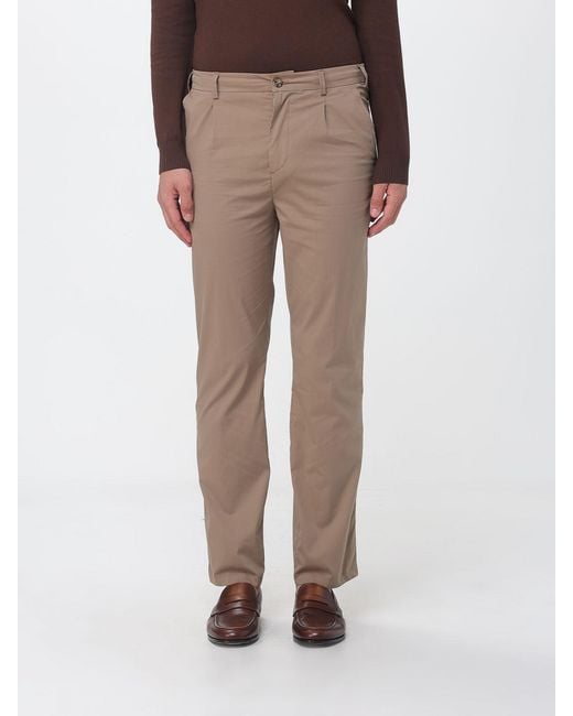 Brooksfield Natural Cotton Gabardine Chino Trousers for men