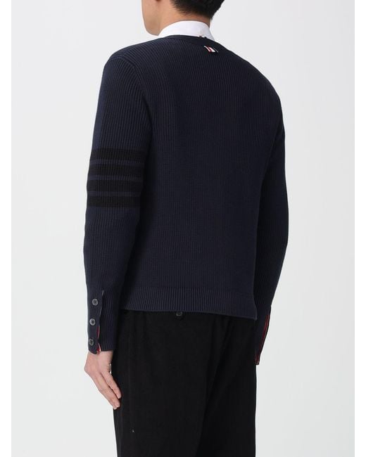 Thom Browne Blue Cotton Cardigan for men