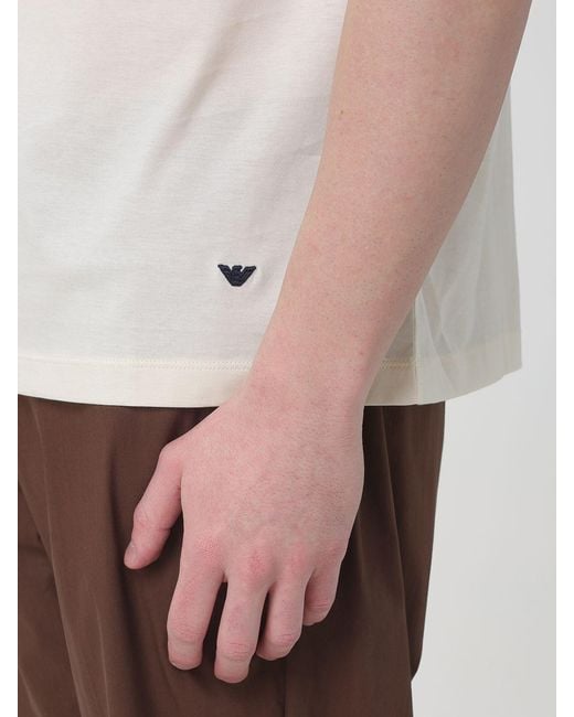 Emporio Armani White Cotton Polo Shirt for men