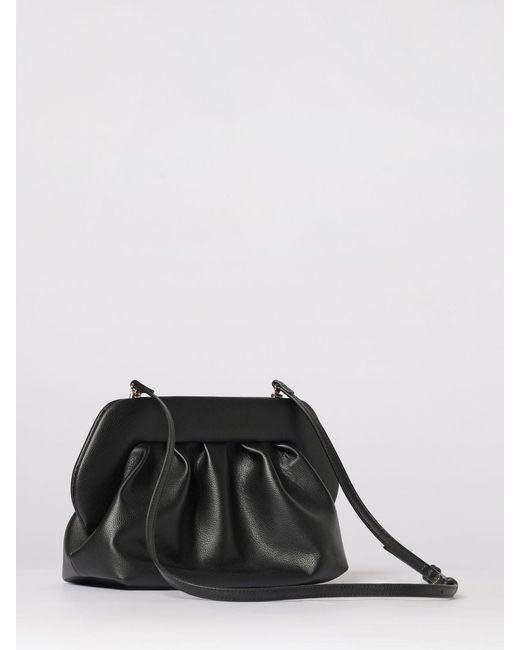 THEMOIRÈ Black ThemoirÈ Draped Vegan Leather Bios Clutch Themoiré