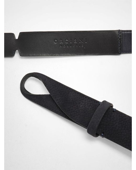 Orciani White Nobuckle Suede Belt for men