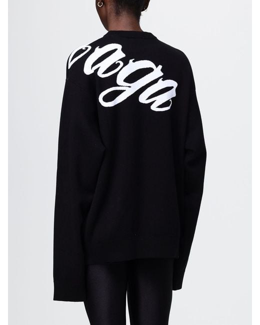 Balenciaga Blue Cotton Blend Sweater With Maxi Logo