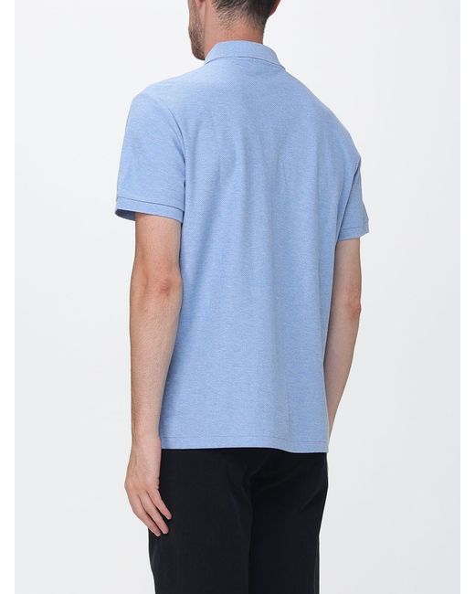 Polo Ralph Lauren Blue Short-Sleeve Cotton Knit Polo Shirt With Embroidered Pony Logo for men