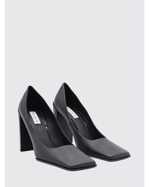 Alaïa Black Pumps Square Aus Leder