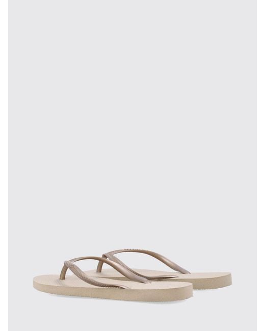 Havaianas Multicolor Slim Rubber Thong Sandals With Low Heel And Tone-On-Tone Logo