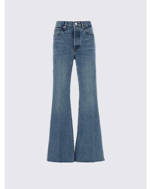 FRAME Blue The Lax High-Waisted Flared Jeans