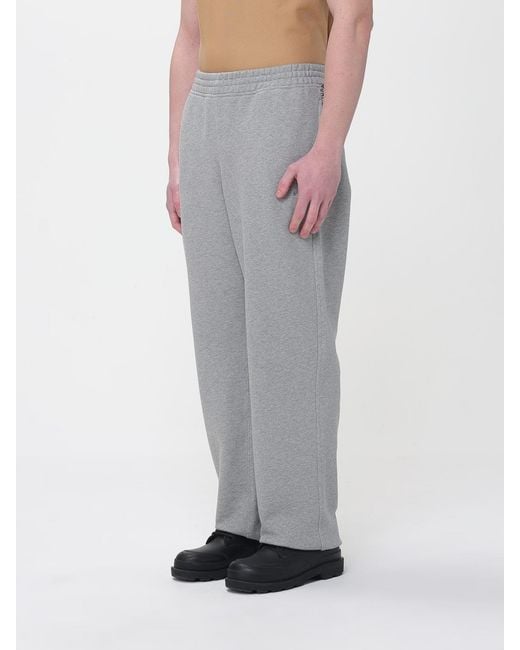 Burberry Gray Cotton Jogging Pants for men