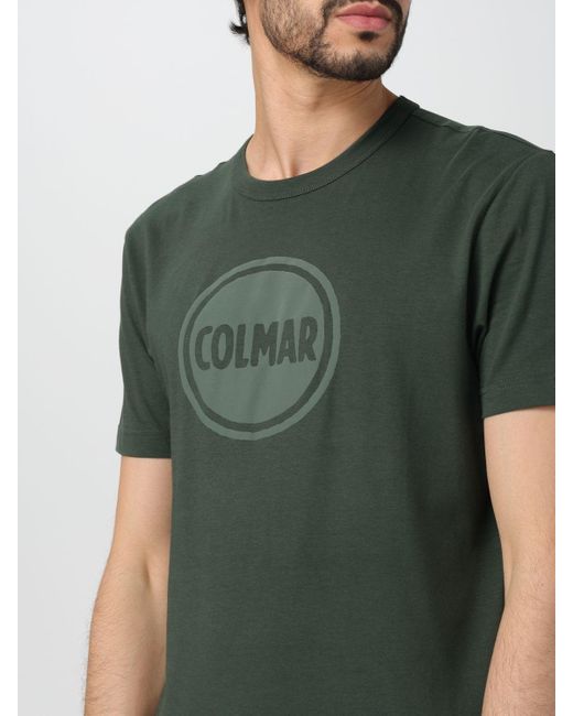 T-shirt di cotone con logo di Colmar in Green da Uomo