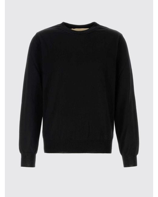 Valentino Black Virgin Wool Sweater for men