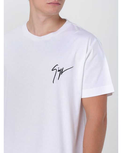 pude Demokrati frisk Giuseppe Zanotti T-shirt in White for Men | Lyst UK