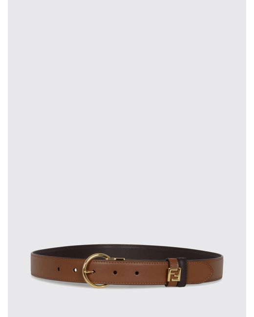 Fendi White Ff Reversible Leather Belt
