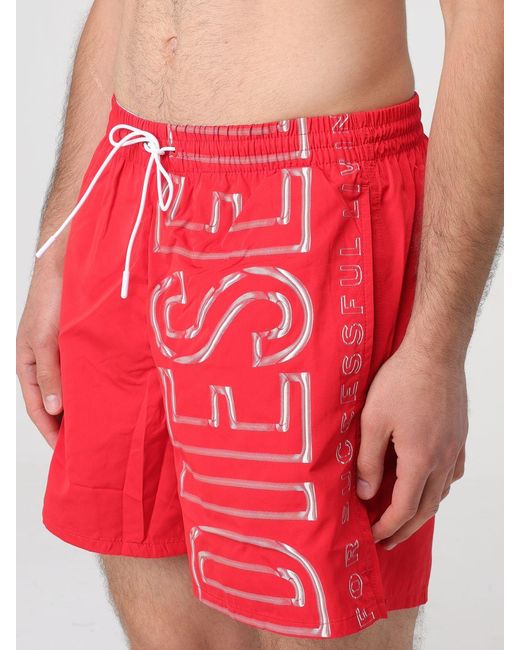 DIESEL Red Swimsuit for men