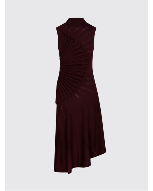 Alaïa Red Virgin Wool Midi Dress