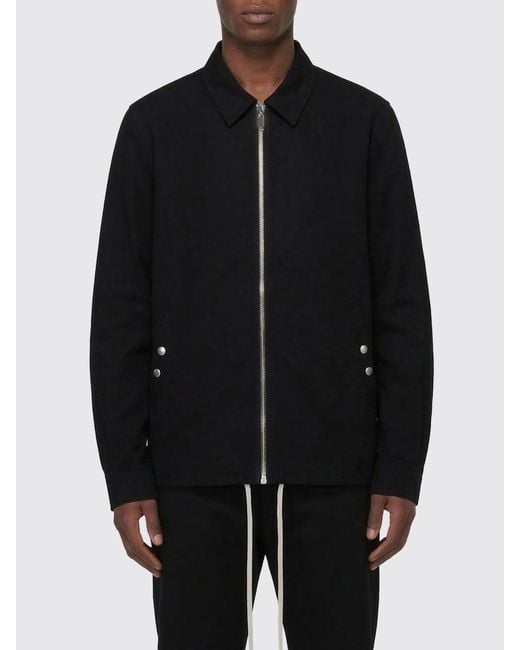 Rick Owens Black Cotton Jacket for men