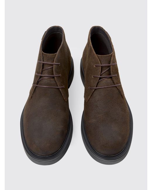 Camper Brown Dean Suede Ankle Boots for men