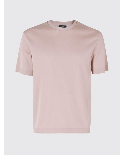 Herno Purple Crew-Neck Short-Sleeved T-Shirt for men
