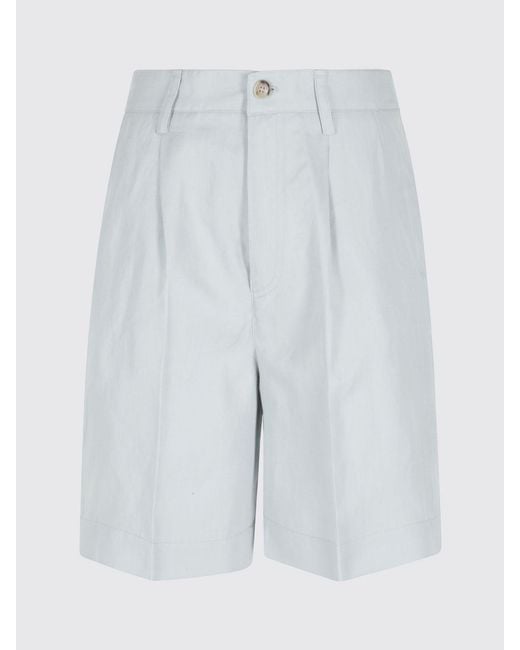 Woolrich Blue Linen Blend Shorts