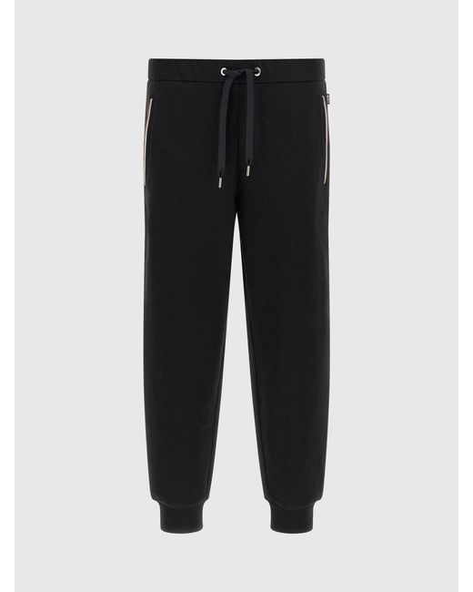 Boss Black Cotton Jogging Trousers for men