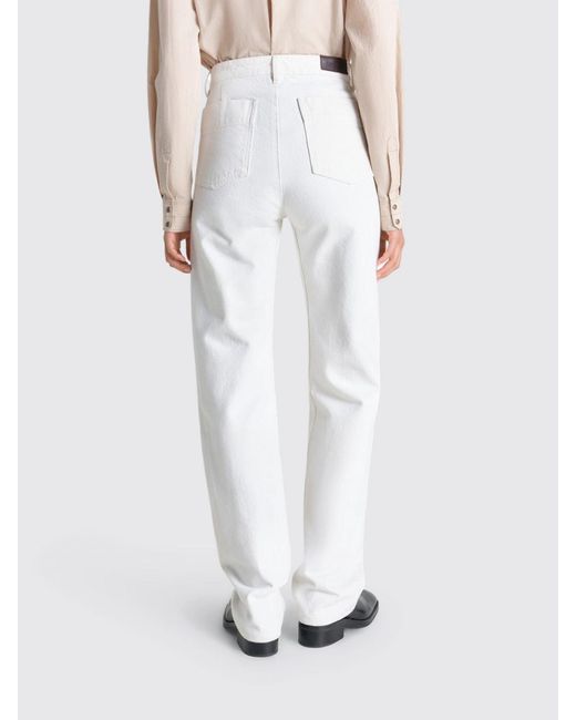 Lemaire White Straight Jeans