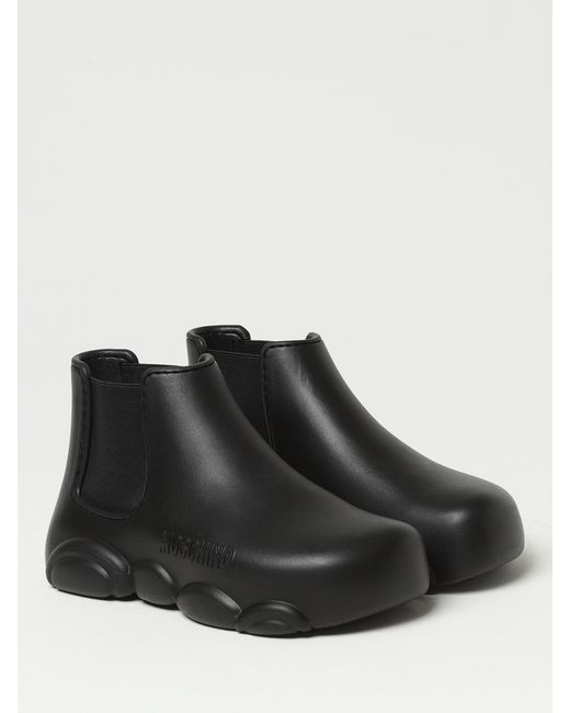 Moschino Couture Black Rubber Boots
