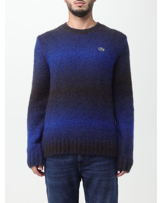 Pullover in misto lana degradé di Lacoste in Blue da Uomo