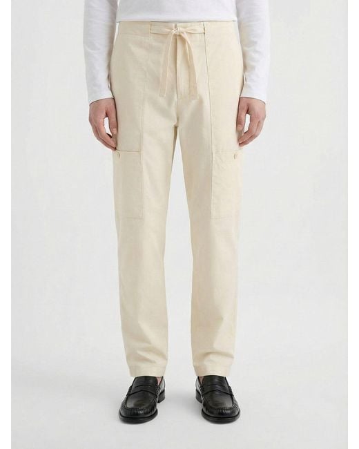 Jil Sander Natural Cotton Cargo Trousers for men