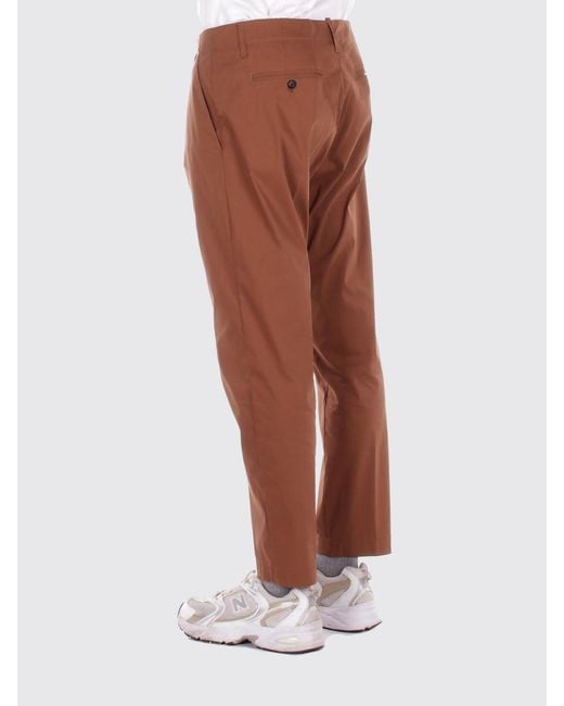Dondup Brown Cotton Slim Fit Pants for men