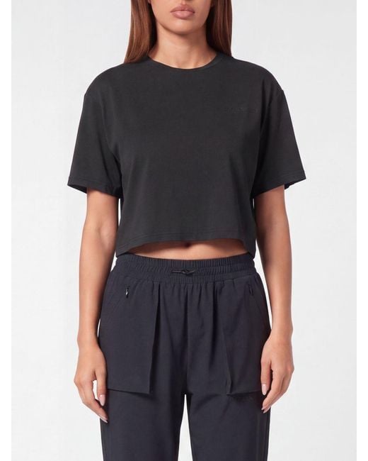 Philipp Plein Black Crop Cotton T-Shirt