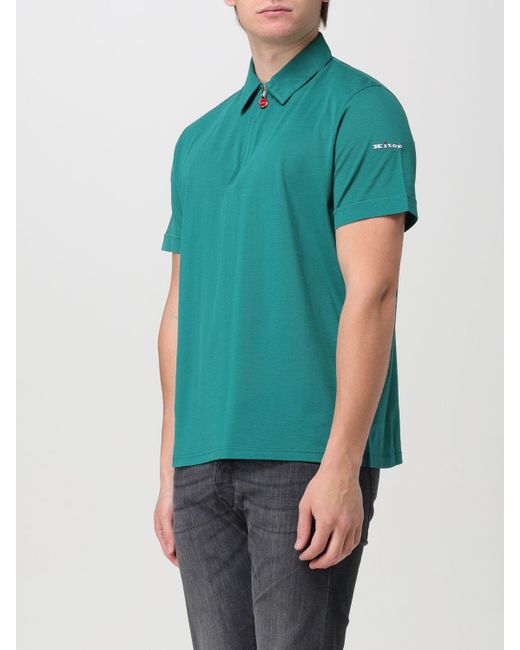 Kiton Green Polo Shirt for men