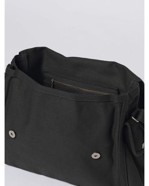 A.P.C. Black Recuperation Satchel Cotton Bag With Logo for men