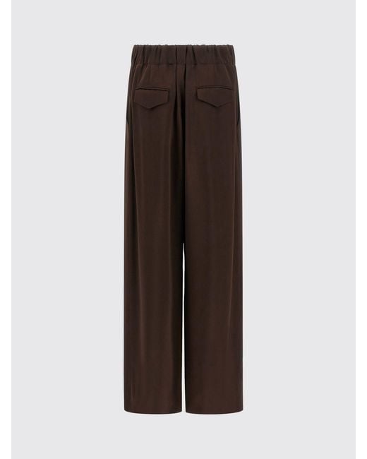 Jil Sander Brown Wide-Leg Viscose Trousers