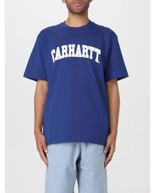 T-shirt in cotone con logo di Carhartt in Blue da Uomo