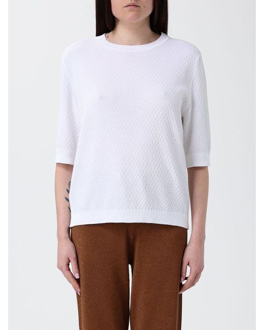 Kangra White Cotton Sweater