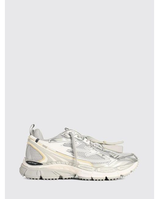 Off-White c/o Virgil Abloh Natural Be Right Back Leather And Mesh Sneakers for men