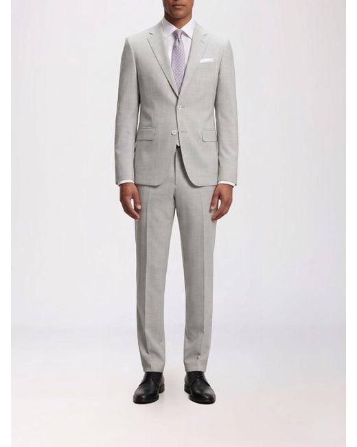 Boss Gray Single Breasted Suit for men