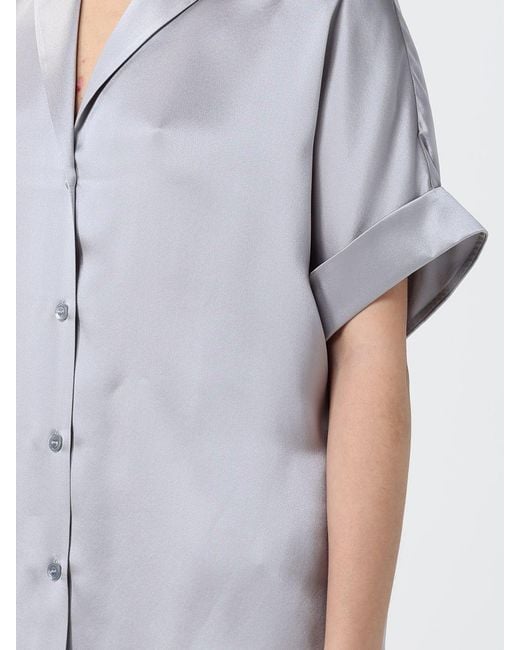 Eleventy Blue Silk Shirt