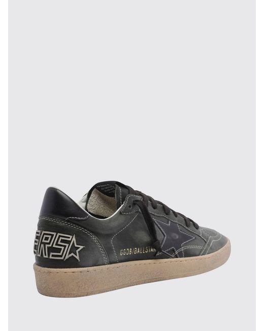 Golden Goose Deluxe Brand Green Ball Star Leather Trainers With Distressed Effect And Contrast Star for men