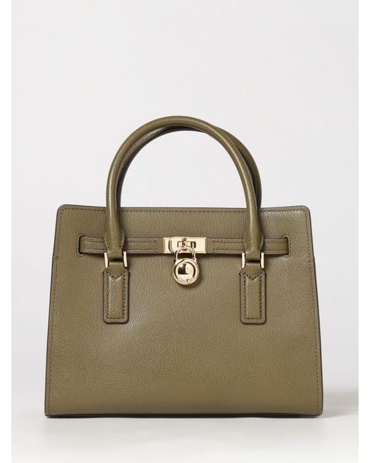 Michael Kors Metallic Hamilton Moderne Leather Tote Bag With Double Handle