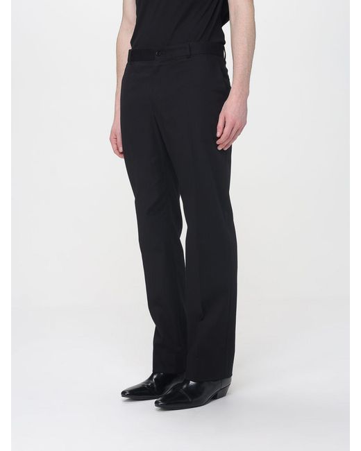 Dolce & Gabbana Black Dolce &Amp Gabbana Stretch Cotton Chino Trousers for men