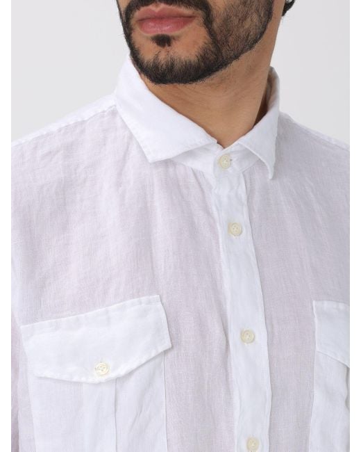 Camicia in lino di Brian Dales in White da Uomo
