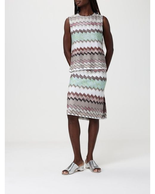 Missoni Multicolor Zigzag Lurex Viscose Top