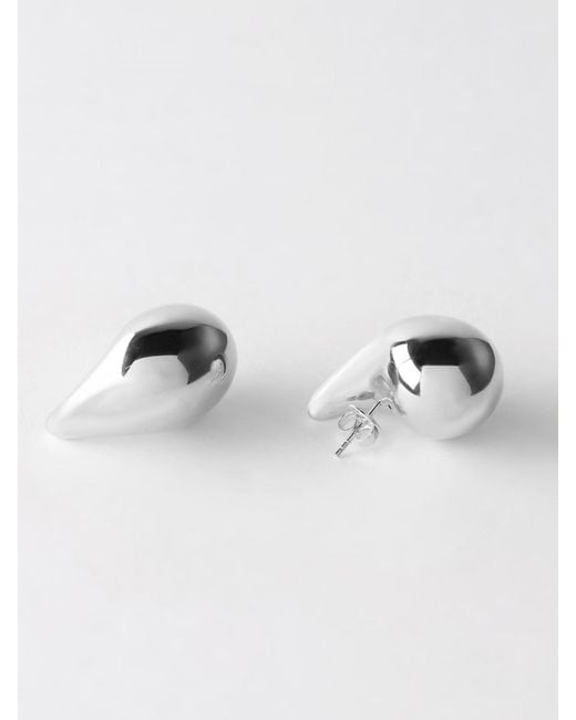 Bottega Veneta Metallic Drop-shaped Earrings