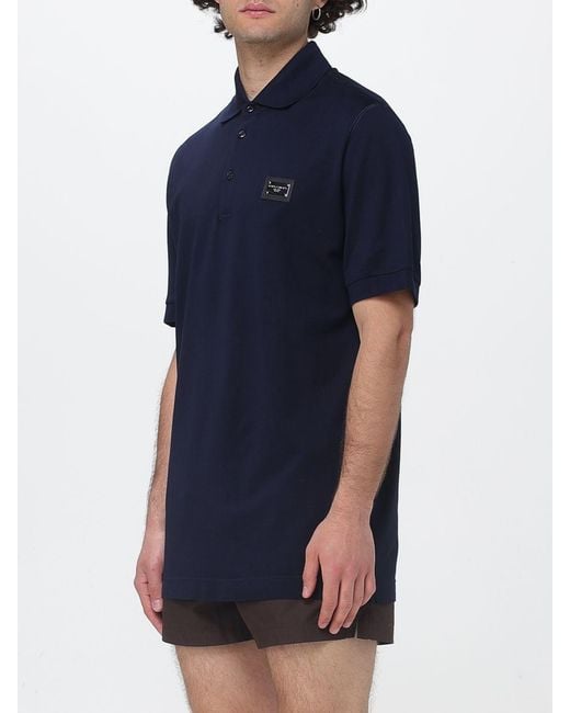 Dolce & Gabbana Blue Dolce &Amp Gabbana Cotton Polo Shirt for men